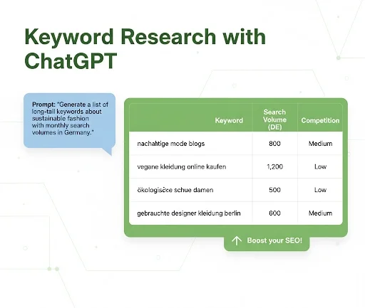 تحقیق کلمات کلیدی با ChatGPT